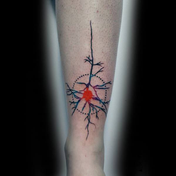 Mens Cool Neuron Tattoo Ideas