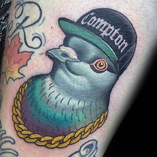 Mens Cool Pigeon Tattoo Ideas