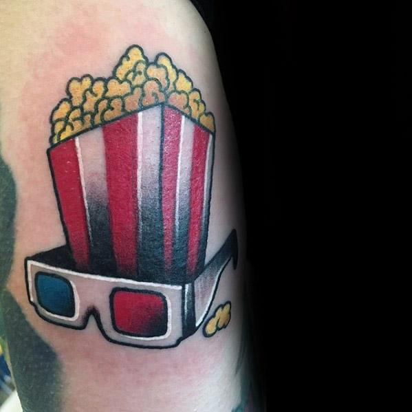 Mens Cool Popcorn Tattoo Ideas
