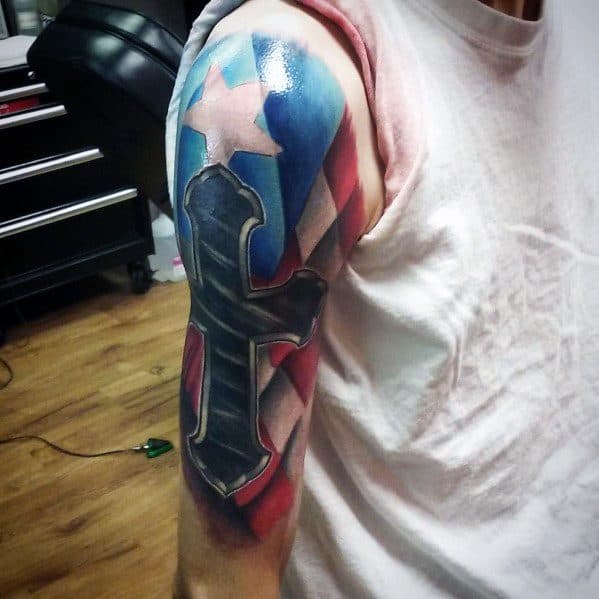 Mens Cool Puerto Rican Flag Tattoos