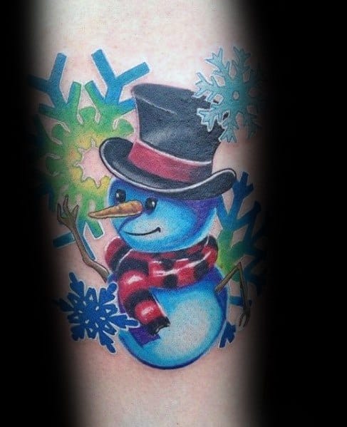 Mens Cool Snowman Tattoos