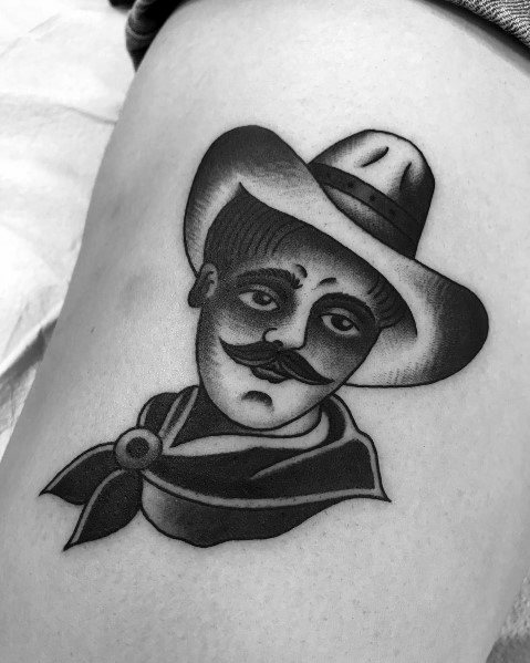 Mens Cowboy Hat Tattoos