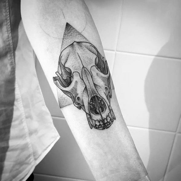 Tattoo tagged with blackw coyote rose skull  inkedappcom