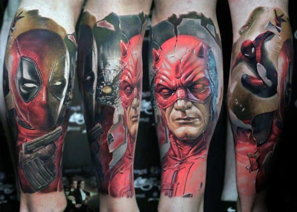 Mens Daredevil Tattoo Design Inspiration