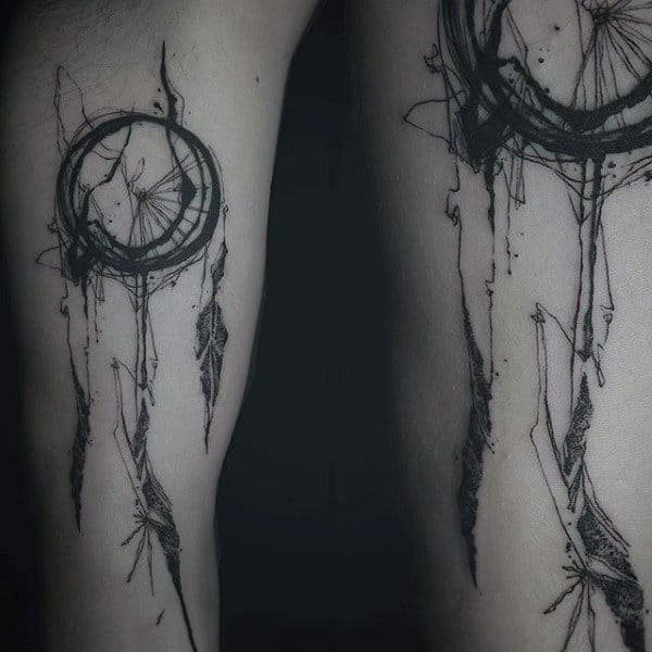 Mens Dreamcatcher Tattoos Watercolor Abstract
