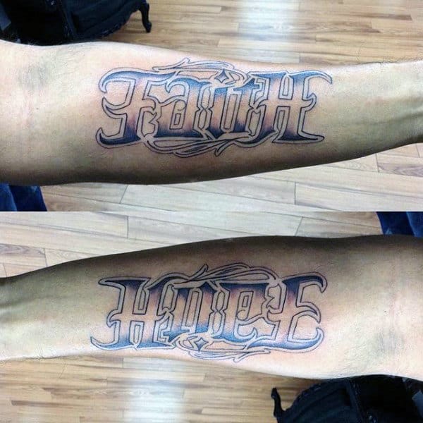 5 Coolest Words Choice Ambigram Text Tattoo On Wrist