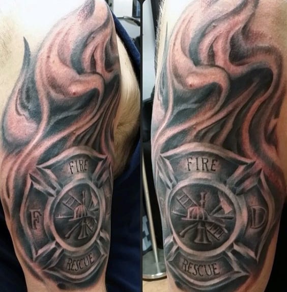 165 Burnin Firefighter Tattoo Designs with Meanings and Ideas  Body Art  Guru