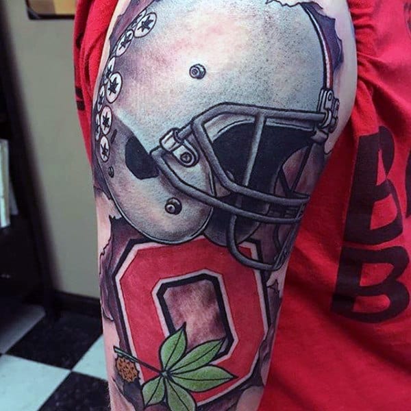 Mens Football Ohio State Ncaa Arm Tattoo Ideas