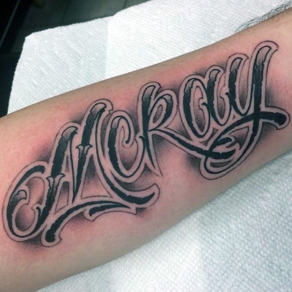 Mens Forearm Mckay Last Name Tattoo Design