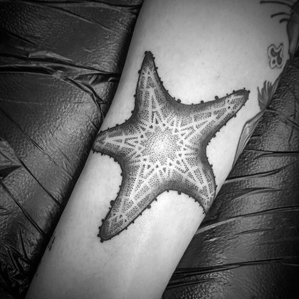 Mens Forearm Tattoo Ideas With Starfish Design