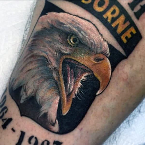 Mens Forearms 3D Bald Eagle Tattoo