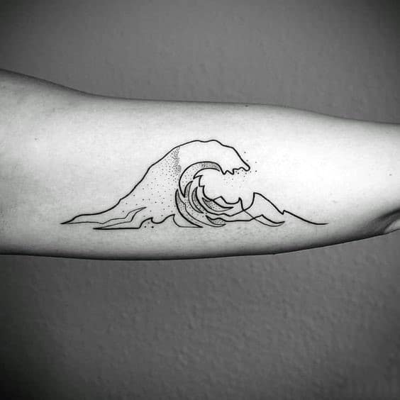 Mens Forearms Surf Tattoo