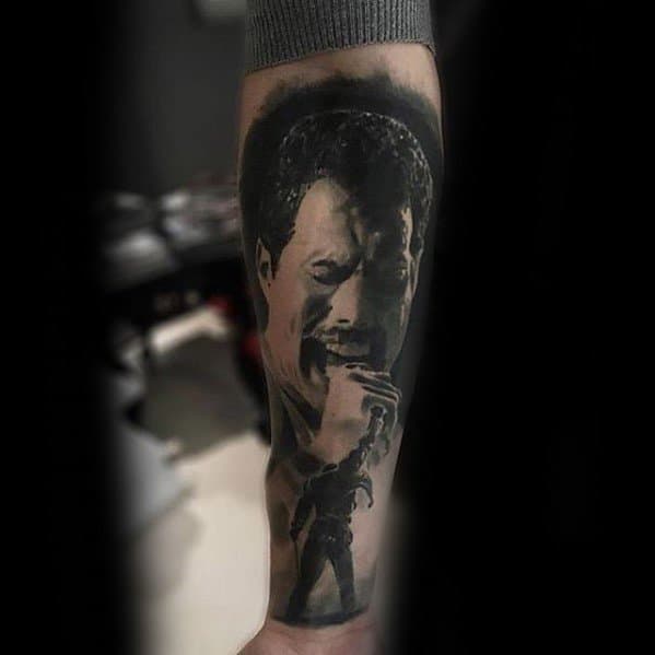 Mens Freddie Mercury Tattoo Design Inspiration