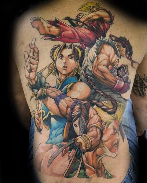 40 Street Fighter Tattoo Designs For Men - Video Game Ink Ideas