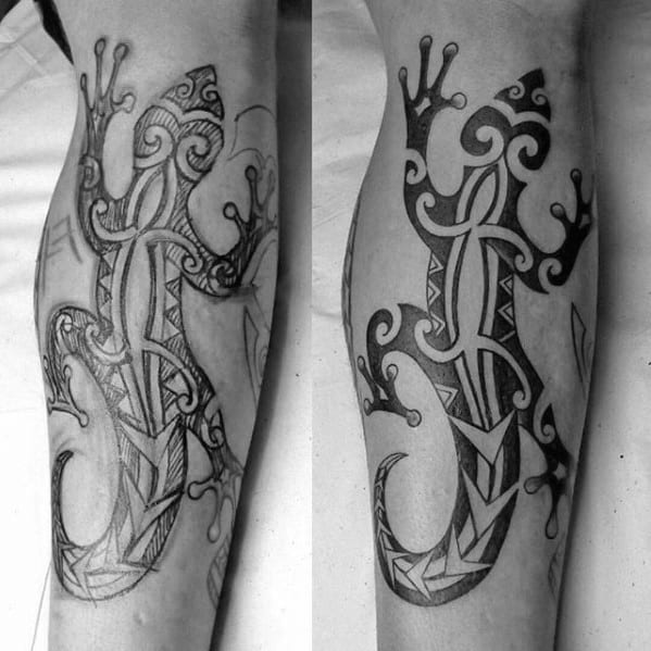 Mens Gecko Tattoo Design Ideas