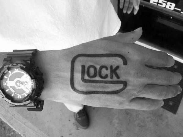 Glock Tattoo On Hand