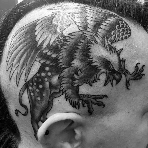 Awesome Traditional Griffin Tattoo Design