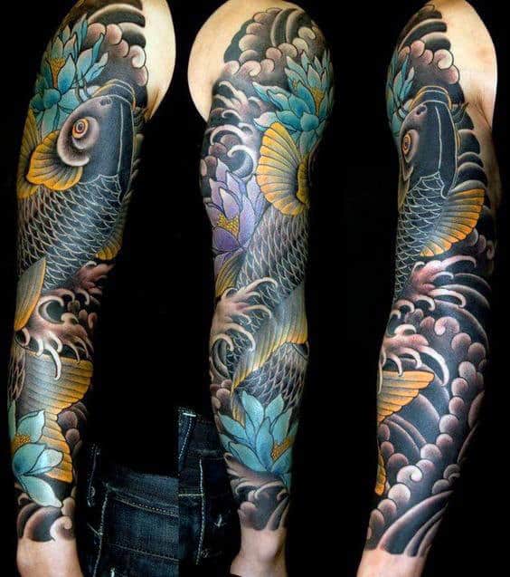 mens-impressive-japanese-sleeve-tattoo