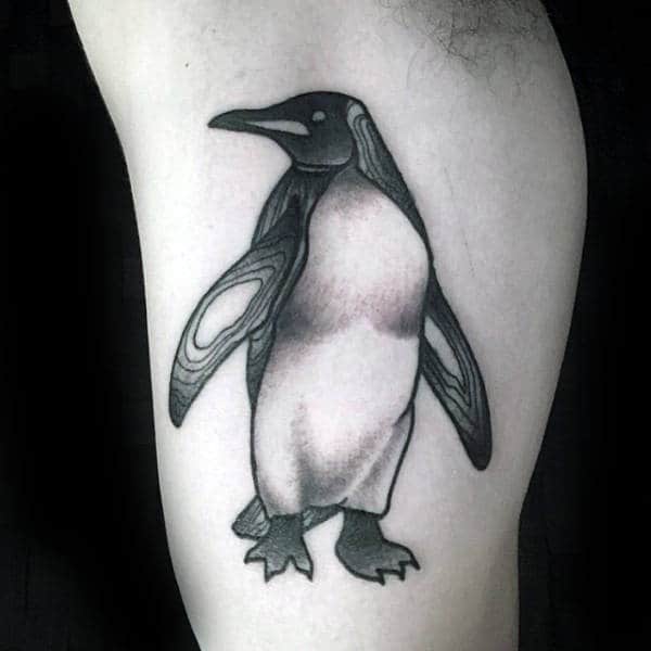 Mens Inner Arm Bicep Penguin Tattoos