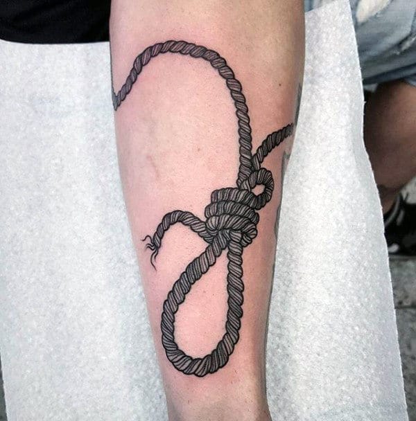 Mens Inner Forearm Knot Tattoo Design Ideas