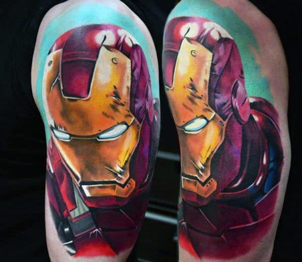 Mens Iron Man Tattoo Ideas