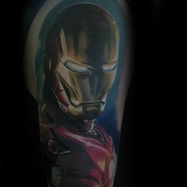 Mens Iron Man Tattoo