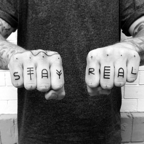 Fingers stay true  Knuckle tattoos Cool tattoos for guys Tattoos for  women