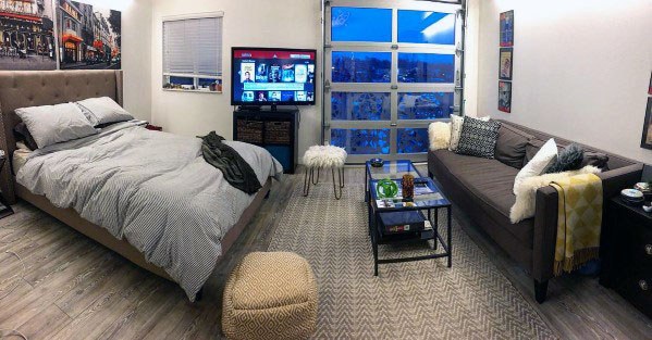 Mens Living Room Bed Studio Apartment Ideas