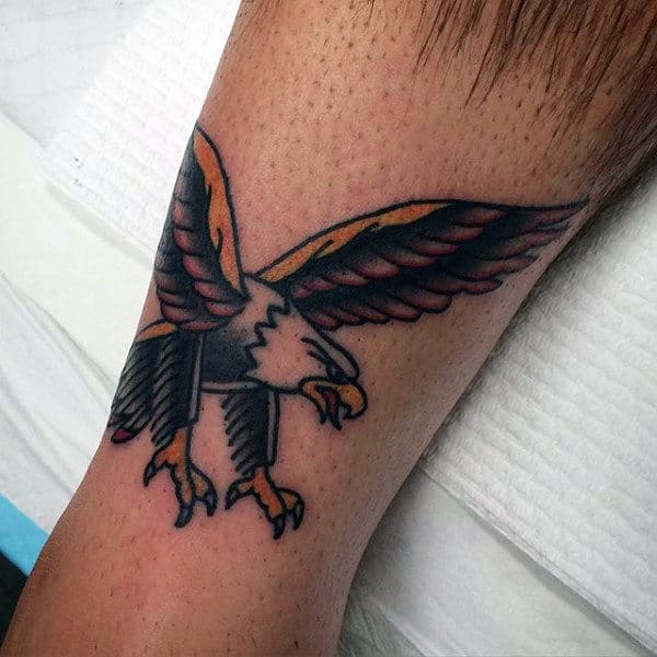 Skull and Eagle Tattoo Leg | Leg tattoos small, Leg tattoo men, Eagle tattoo