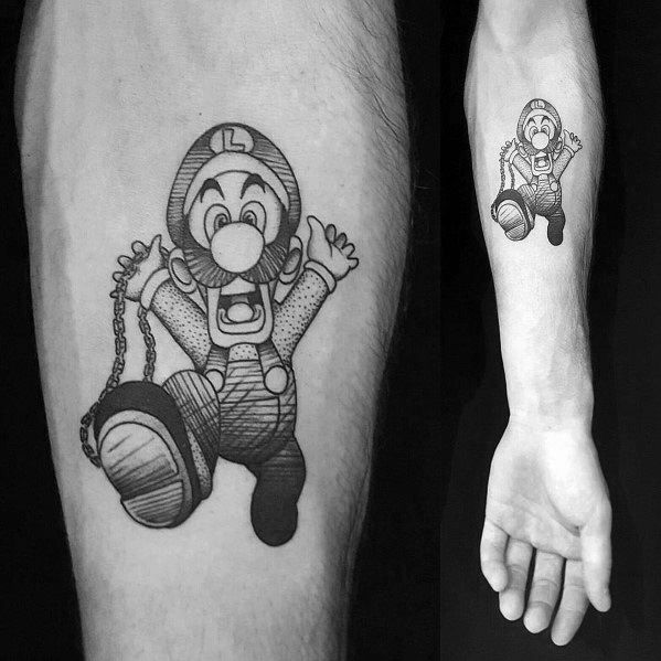 Mens Luigi Tattoo Ideas