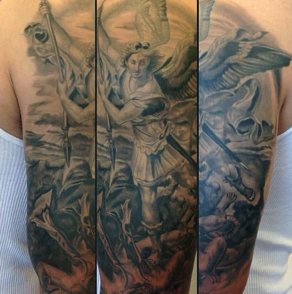 Men's Micheal Archangel Tattoo