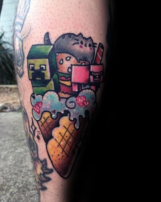 16 Cool Minecraft Tattoo Ideas  Moms Got the Stuff  Minecraft tattoo  Tattoos Cute tattoos