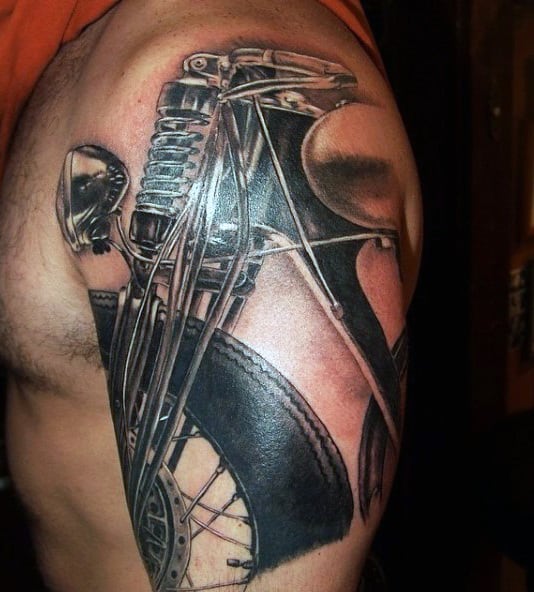 Men's Motorcycle Tattoos Ideas On Arms