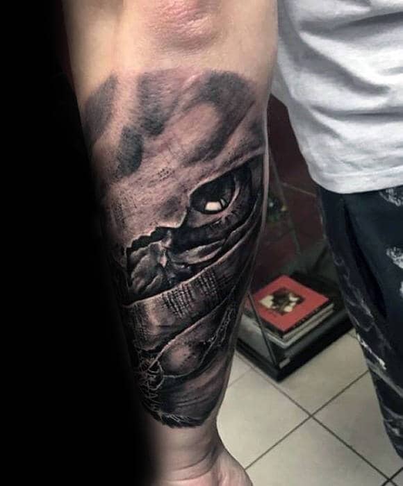 Mens Mummy 3d Realistic Forearm Sleeve Tattoos