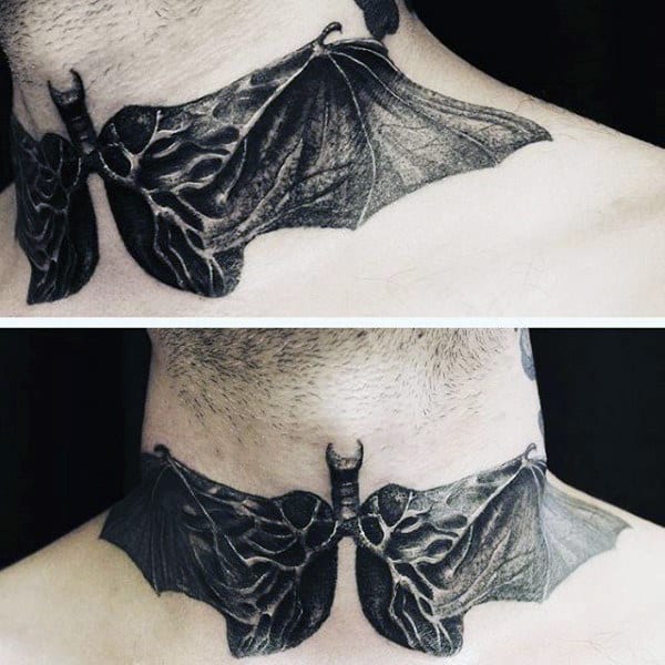 52 Neck Tattoos for Men and Women with Pictures | Throat tattoo, Bat tattoo,  Neck tattoo
