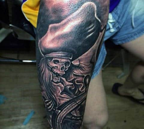 Men's Pirate Skull Tattoos