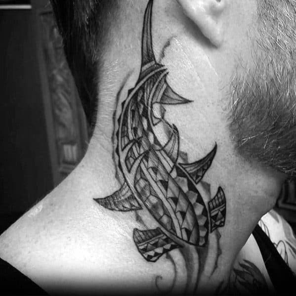 Mens Polynesian Shark Tattoo Ideas