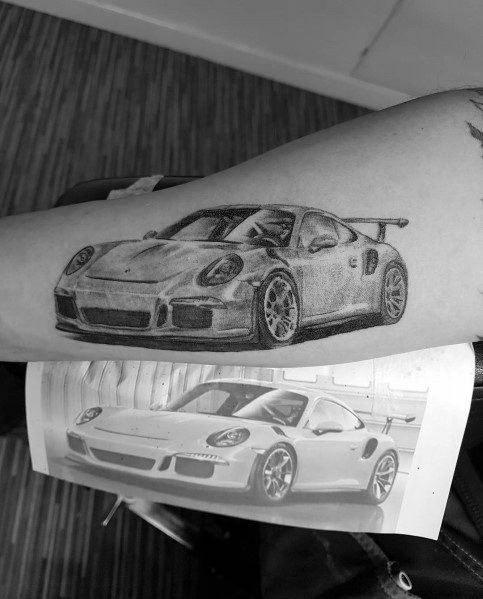 Mens Porsche Tattoo Designs