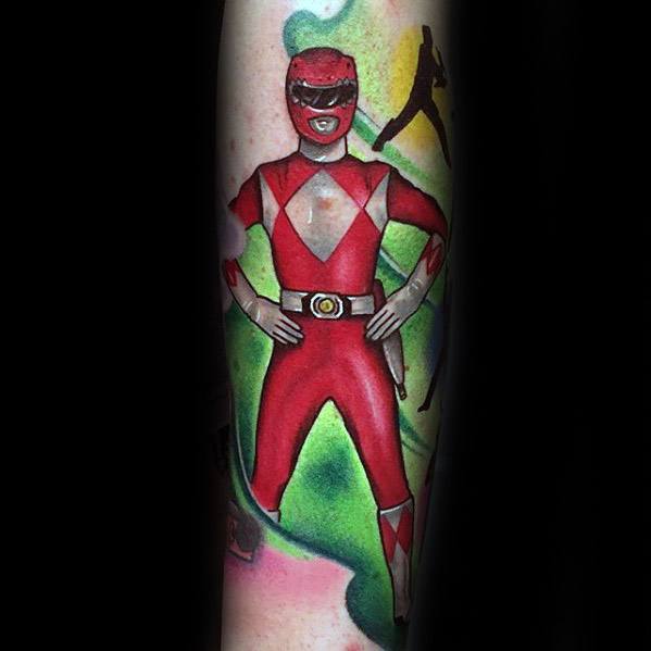 Mens Power Rangers Tattoo Design Inspiration