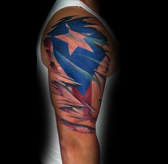 Puerto Rican Flag Tattoos Designs.