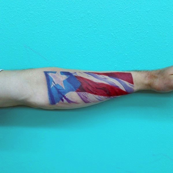Mens Puerto Rican Flag Tattoo Ideas