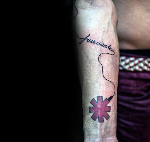 Mens Red Hot Chili Peppers Tattoo Designs