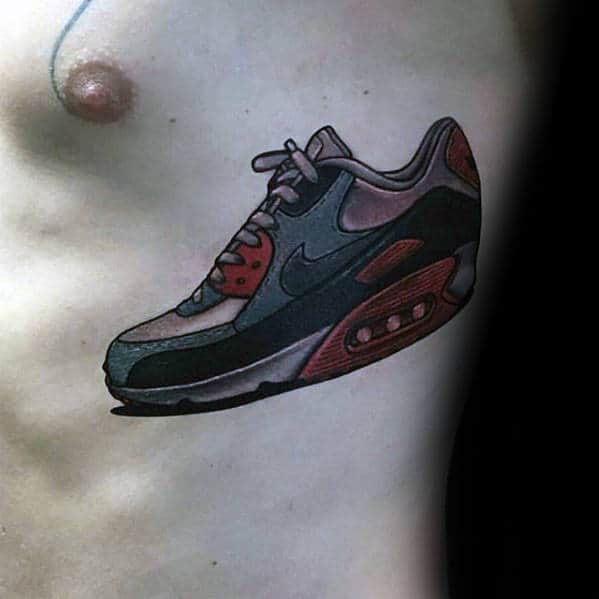 Mens Retro Sneaker Rib Cage Side Nike Tattoos