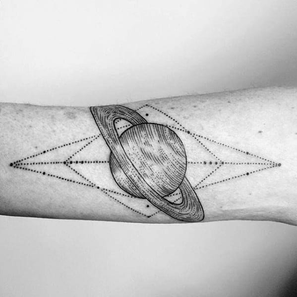 Mens Saturn Tattoo