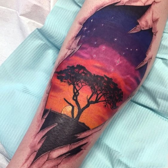 Oak Iris Tattoo  A watercolor East African sunset by  Facebook
