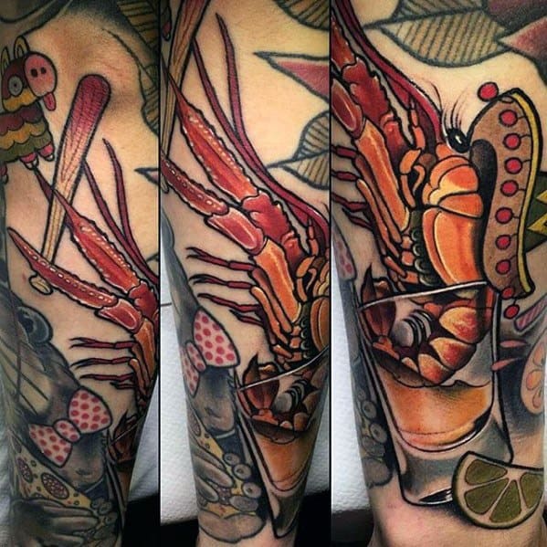 Mens Shrimp Tattoo Ideas On Forearm