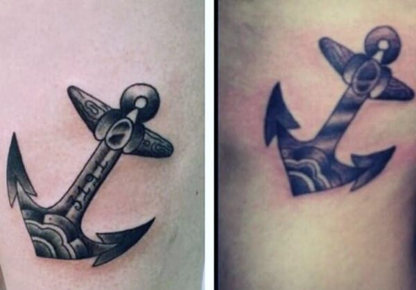 Men's Simple Anchor Tattoo