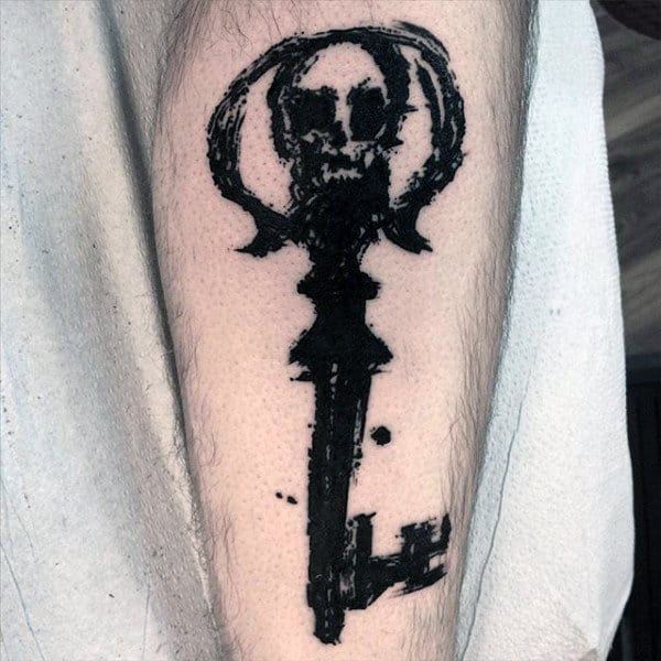 Mens Skeleton Key Tattoo