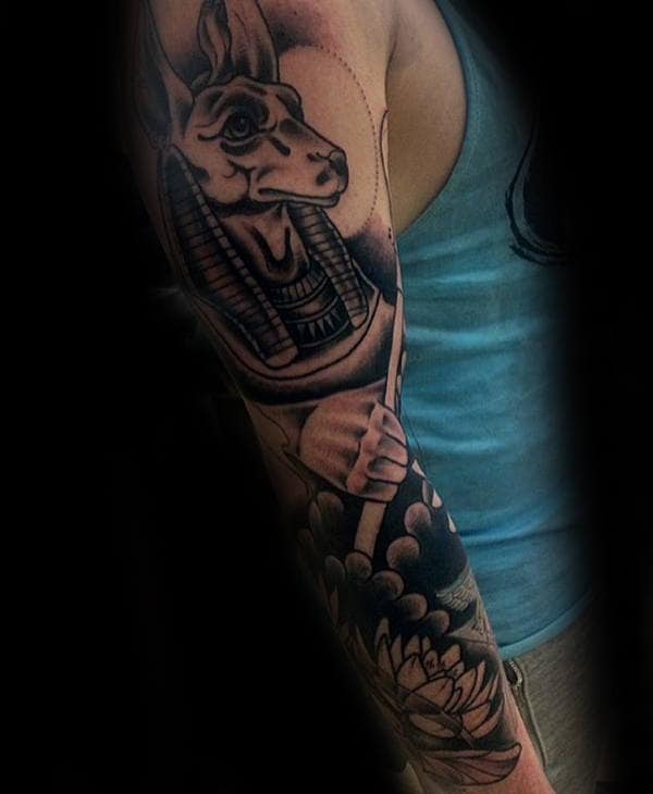 Mens Sleeve Anubis Tattoo Designs