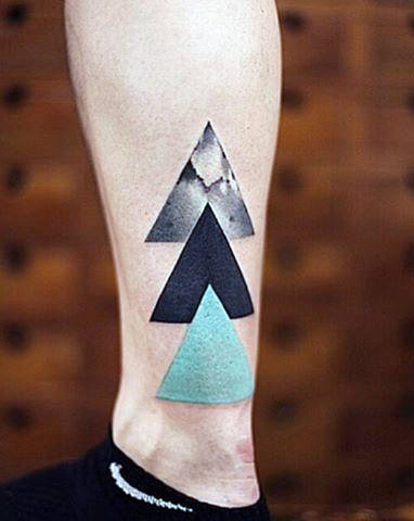 Three Triangles Men's Small Tattoos